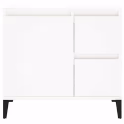 vidaXL Bathroom Cabinet Cupboard Washroom Storage Cabinet Engineered Wood - white - Additional view 6