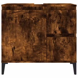 vidaXL Bathroom Cabinet Cupboard Washroom Storage Cabinet Engineered Wood - smoked oak - Additional view 6