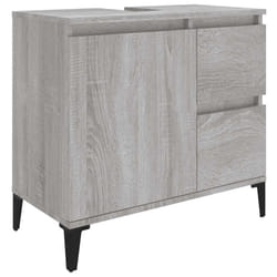 vidaXL Bathroom Cabinet Cupboard Washroom Storage Cabinet Engineered Wood - grey sonoma