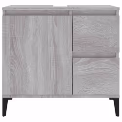 vidaXL Bathroom Cabinet Cupboard Washroom Storage Cabinet Engineered Wood - grey sonoma - Additional view 6