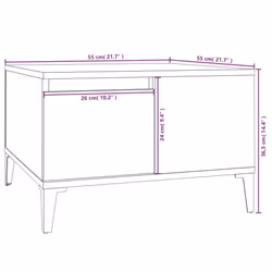 vidaXL Coffee Table Dining Table Accent SIde Tea End Table Engineered Wood - brown oak