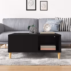 vidaXL Coffee Table Engineered Wood Accent End Sofa Tea Table Multi Colours - black