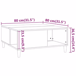 vidaXL Coffee Table Engineered Wood Accent End Sofa Tea Table Multi Colours - black