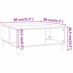 vidaXL Coffee Table Engineered Wood Accent End Sofa Tea Table Multi Colours - grey sonoma - Additional view 8