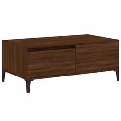 vidaXL Coffee Table Engineered Wood End Sofa Table with Drawer Multi Colours - brown oak