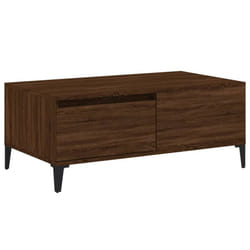 vidaXL Coffee Table Engineered Wood End Sofa Table with Drawer Multi Colours - brown oak