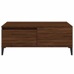 vidaXL Coffee Table Engineered Wood End Sofa Table with Drawer Multi Colours - brown oak - Additional view 5