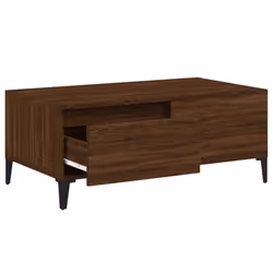 vidaXL Coffee Table Engineered Wood End Sofa Table with Drawer Multi Colours - brown oak - Additional view 6
