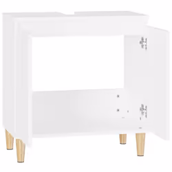 vidaXL Sink Cabinet Vanity Unit Storage Under Sink Cabinet Engineered Wood - white - Additional view 6