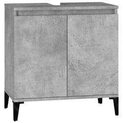 vidaXL Sink Cabinet Vanity Unit Storage Under Sink Cabinet Engineered Wood - concrete grey