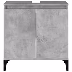 vidaXL Sink Cabinet Vanity Unit Storage Under Sink Cabinet Engineered Wood - concrete grey - Additional view 5