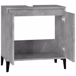vidaXL Sink Cabinet Vanity Unit Storage Under Sink Cabinet Engineered Wood - concrete grey - Additional view 6