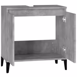 vidaXL Sink Cabinet Vanity Unit Storage Under Sink Cabinet Engineered Wood - concrete grey - Additional view 9