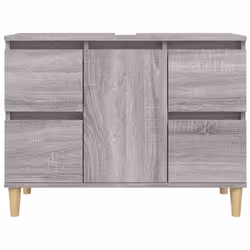 vidaXL Sink Cabinet Vanity Unit Under Sink Cabinet Sonoma Oak Engineered Wood - grey sonoma - Additional view 4