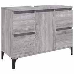 vidaXL Sink Cabinet Vanity Unit Storage Under Sink Cabinet Engineered Wood - grey sonoma