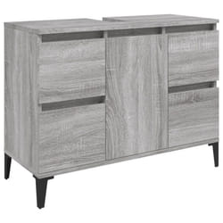 vidaXL Sink Cabinet Vanity Unit Storage Under Sink Cabinet Engineered Wood - grey sonoma