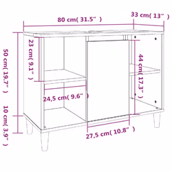 vidaXL Sink Cabinet Vanity Unit Storage Under Sink Cabinet Engineered Wood - white