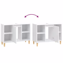 vidaXL Sink Cabinet Vanity Unit Storage Under Sink Cabinet Engineered Wood - white - Additional view 8