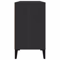 vidaXL Sink Cabinet Vanity Unit Storage Under Sink Cabinet Engineered Wood - black - Additional view 7