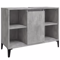 vidaXL Sink Cabinet Vanity Unit Storage Under Sink Cabinet Engineered Wood - concrete grey