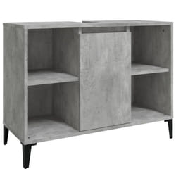 vidaXL Sink Cabinet Vanity Unit Storage Under Sink Cabinet Engineered Wood - concrete grey