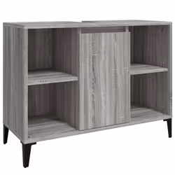 vidaXL Sink Cabinet Vanity Unit Storage Under Sink Cabinet Engineered Wood - grey sonoma