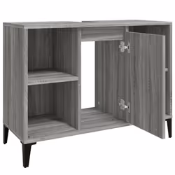 vidaXL Sink Cabinet Vanity Unit Storage Under Sink Cabinet Engineered Wood - grey sonoma - Additional view 6