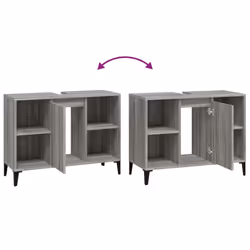 vidaXL Sink Cabinet Vanity Unit Storage Under Sink Cabinet Engineered Wood - grey sonoma - Additional view 8