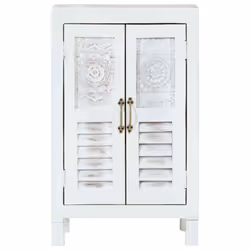 vidaXL Sideboard Storage Cabinet Cupboard Side Cabinet White Solid Wood Acacia - Additional view 2
