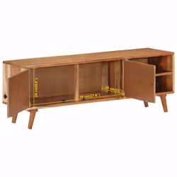 vidaXL TV Cabinet TV Stand Sideboard Media Console TV Unit Solid Wood Acacia - Additional view 9