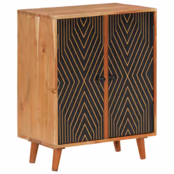 vidaXL Sideboard Wooden Storage Cabinet Cupboard Side Cabinet Solid Wood Acacia