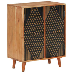 vidaXL Sideboard Wooden Storage Cabinet Cupboard Side Cabinet Solid Wood Acacia