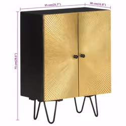 vidaXL Sideboard Wooden Storage Cabinet Cupboard Side Cabinet Solid Wood Mango - Additional view 7