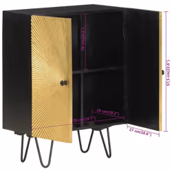 vidaXL Sideboard Wooden Storage Cabinet Cupboard Side Cabinet Solid Wood Mango - Additional view 8