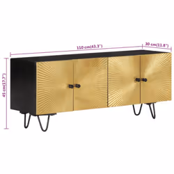 vidaXL TV Cabinet TV Stand Sideboard Media Console TV Unit Solid Wood Mango - Additional view 7