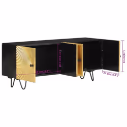 vidaXL TV Cabinet TV Stand Sideboard Media Console TV Unit Solid Wood Mango - Additional view 8
