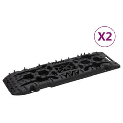vidaXL 2x Traction Boards 107x31x7 cm Nylon Traction Mat Board Multi Colours - black