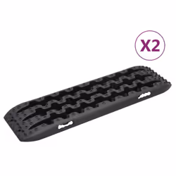 vidaXL 2x Traction Boards 106x30.5x7 cm Nylon Snow Mat Board Multi Colours - black