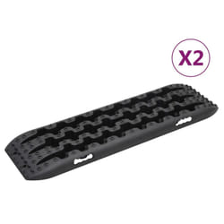 vidaXL 2x Traction Boards 106x30.5x7 cm Nylon Snow Mat Board Multi Colours - black