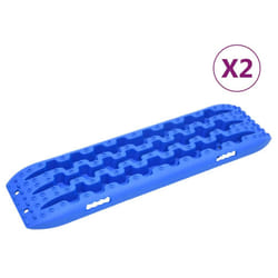 vidaXL 2x Traction Boards 106x30.5x7 cm Nylon Snow Mat Board Multi Colours - blue