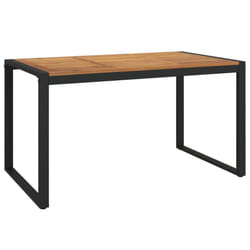 vidaXL Garden Table Dining Coffee Table with U-shaped Legs Solid Wood Acacia - 140 x 80 x 75 cm