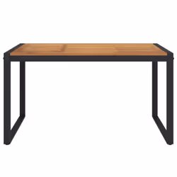 vidaXL Garden Table Dining Coffee Table with U-shaped Legs Solid Wood Acacia - 140 x 80 x 75 cm