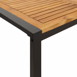 vidaXL Garden Table Dining Coffee Table with U-shaped Legs Solid Wood Acacia - 140 x 80 x 75 cm - Additional view 5