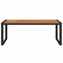 vidaXL Garden Table Dining Coffee Table with U-shaped Legs Solid Wood Acacia - 200 x 90 x 75 cm - Additional view 2