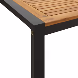 vidaXL Garden Table Dining Coffee Table with U-shaped Legs Solid Wood Acacia - 200 x 90 x 75 cm - Additional view 5