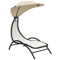 VidaXL 362705 outdoor chair Lounge Padded seat Polyester, Steel, Textile Cream