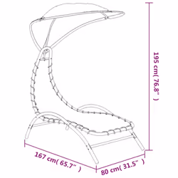 VidaXL 362705 outdoor chair Lounge Padded seat Polyester, Steel, Textile Cream - Additional view 6