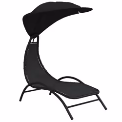 VidaXL 362706, Lounge, Padded seat, Polyester, Steel, Textile, Black, 110 kg, 800 mm