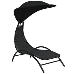VidaXL 362706 outdoor chair Lounge Padded seat Polyester, Steel, Textile Black