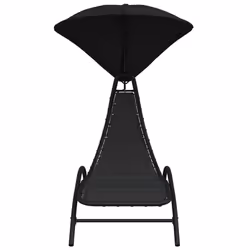 VidaXL 362706 outdoor chair Lounge Padded seat Polyester, Steel, Textile Black